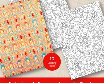 Geometrische kleurplaten voor volwassenen (pdf) – 10 pagina's voor aandachtige ontspanning