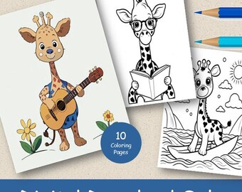 Giraffe Kleurplaten Voor Kinderen Peuters Kleuters Peuters Kleurboek Eenvoudige Kleurplaten Homeschool Afdrukbare Kleuterschool