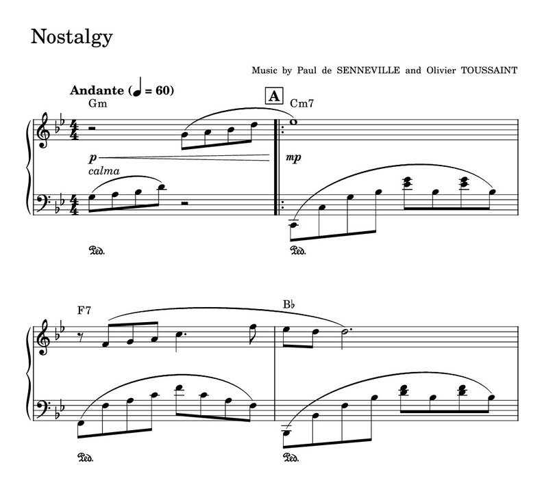 Nostalgy RICHARD CLAYDERMAN Piano Sheets Bundle (original &amp; Extended ...
