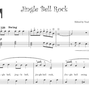 Jingle Bell Rock - Klavier Noten Klasse 2 Solo Einfach Selbstlerner Serie Weihnachten Klavier