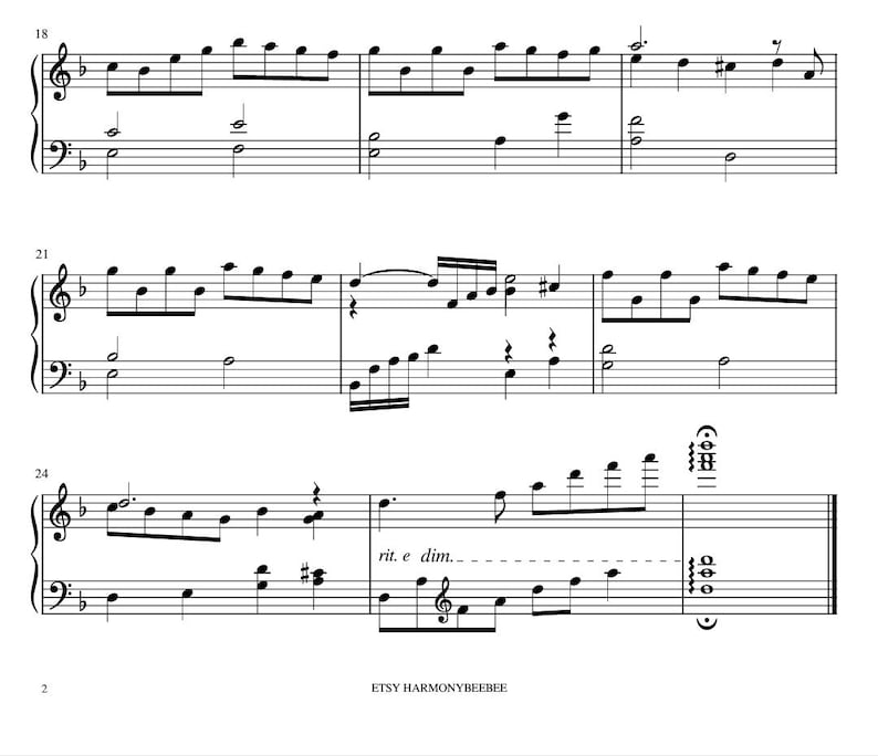 Theme From Schindler's List Grade 2 Soundtrack Piano Sheet Music Score ...