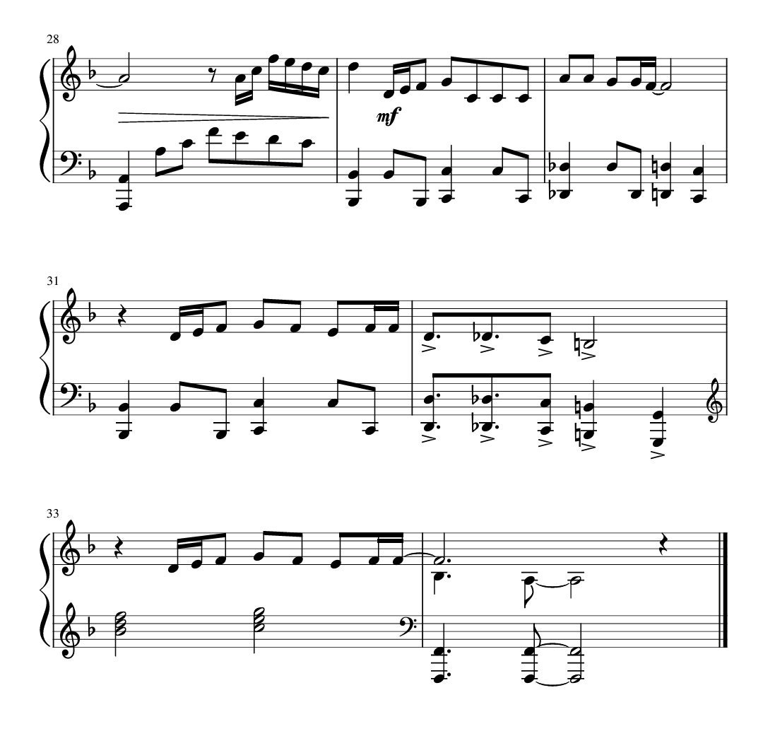 Anime Piano Sheet Music Score Soundtrack With Note Names Self Learning ...