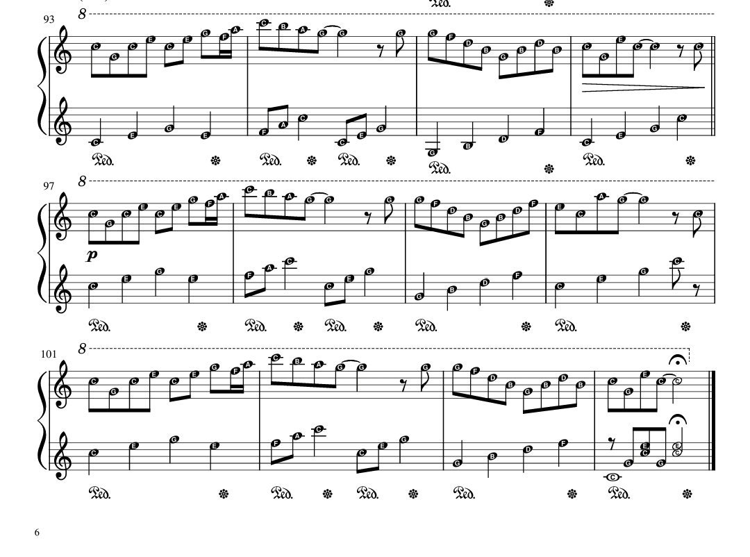 Music Box Dancer - Easy G3 + Hard G5 Piano Sheet Music With Note Names ...