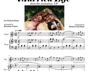 Married Life (Violin & Piano Duet) Sheet Music Score PDF MP3