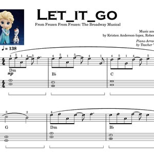 Let lt G0 - Piano Sheet Music Score for Self Learning Series Grade 3 - 5 with note names and finger numbers