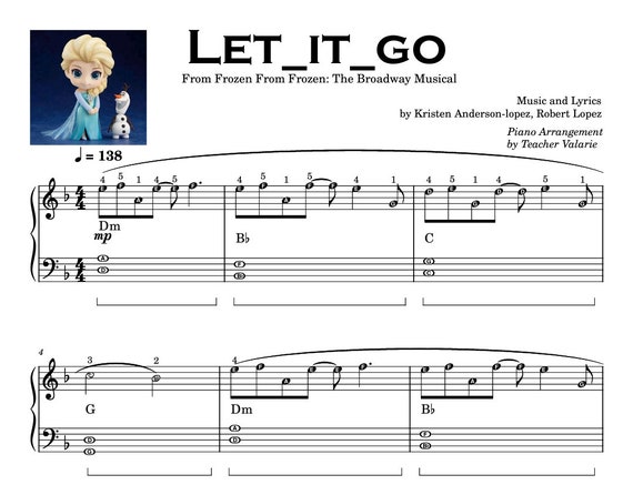 Let It Go Piano Numbers
