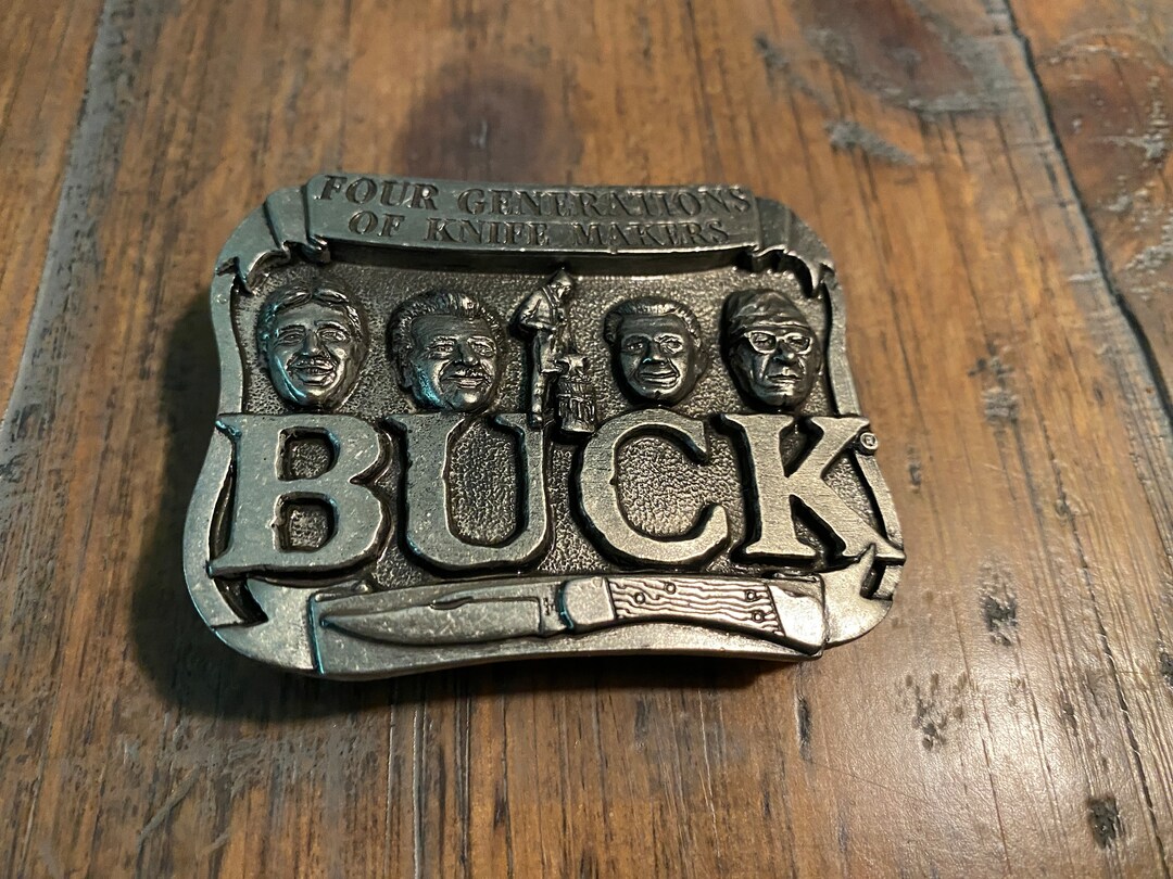 Vintage Buck Knife Belt Buckle Etsy