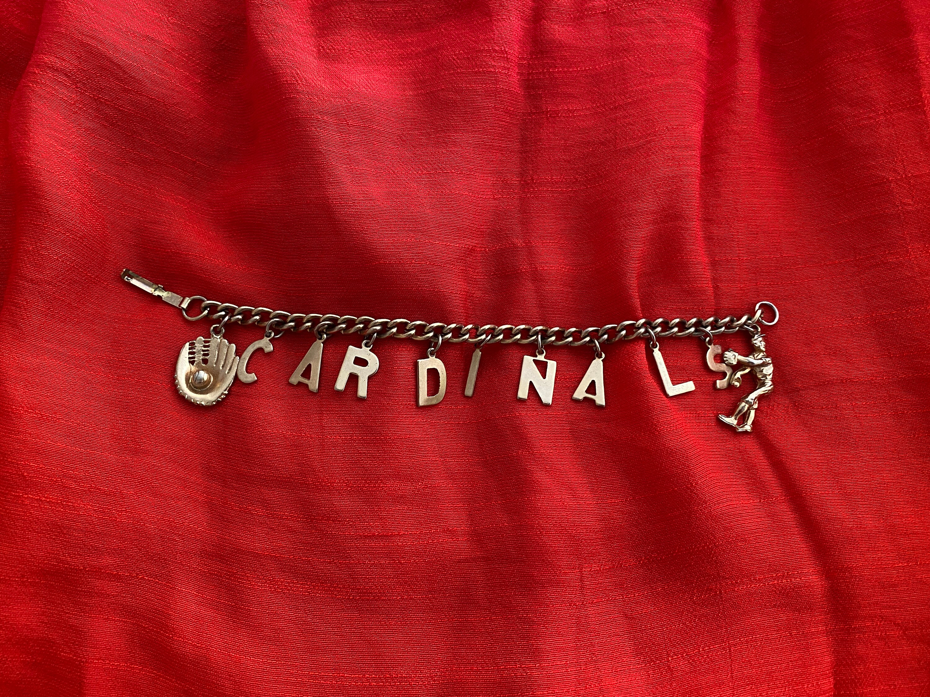 MLB St. Louis Cardinals Team Logo Pendant Necklace on a .925 SS Snake Chain