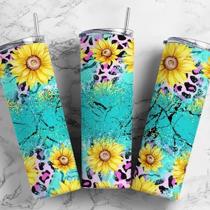 Turquoise luipaardprint 20 oz sublimatiebekerontwerpen, bruine luipaardprint 9,2 x 8,3 inch rechte skinny bekeromslag, country-western, png PNGEgg