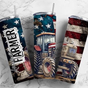 American Farmer 20oz Sublimation Tumbler Designs, Farm Truck 9.2 x 8.3”  Tumbler Png, Digital Download
