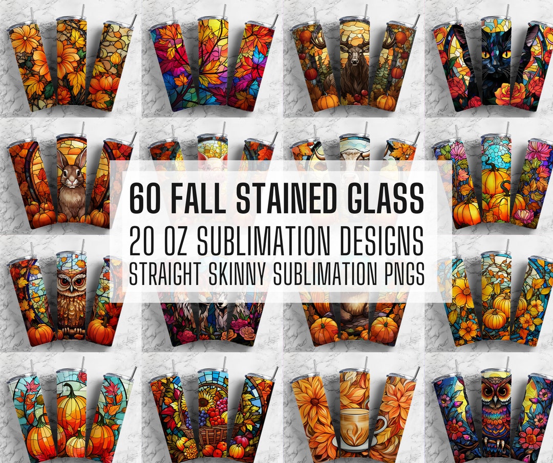 60+ FALL Autumn Tumbler Wrap PNG Bundle ,fall Tumbler, Design Bundle ...