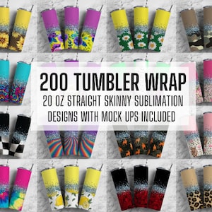 200 Tumbler Wrap, Straight Tumbler, Sublimation, Design Bundle, Tumbler png, 20oz Straight Tumbler, Sunflower Tumbler Wrap, Tumbler PNG