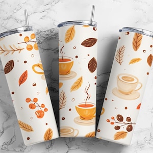 Coffee Cup 20oz Sublimation Tumbler Designs, Vintage Color 9.2 x 8.3”  Tumbler Png, Digital Download