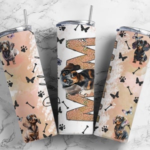 Dachshund 20oz Sublimation Tumbler Designs, Dog Mom 9.2 x 8.3”  Tumbler Png, Digital Download