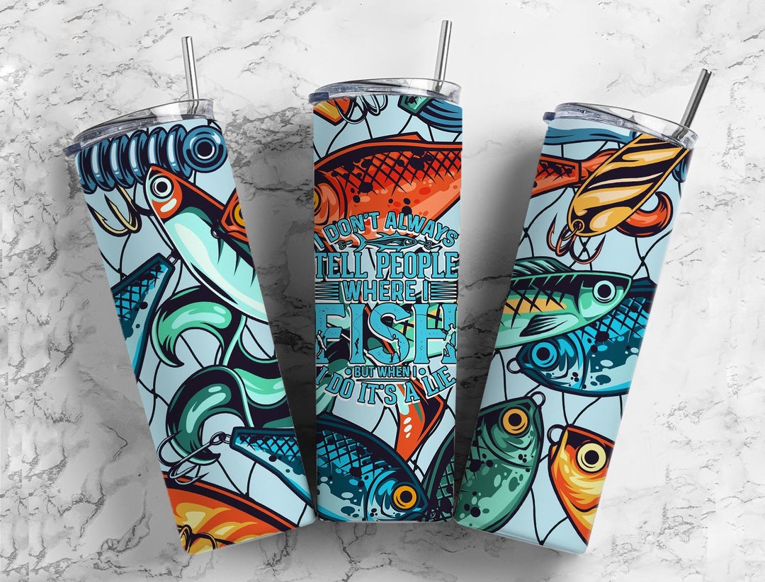 Funny Fishing, Fisherman Tumbler Wrap 20oz Sublimation Designs, 9.2 X 8 ...