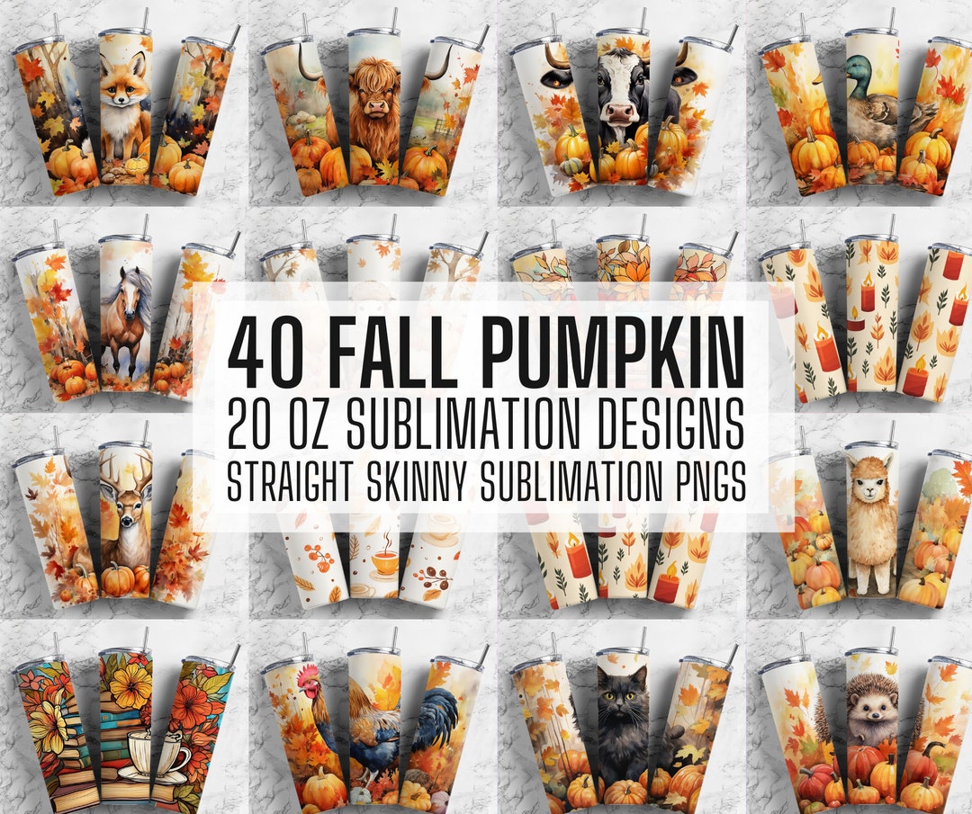 40+ FALL Autumn Tumbler Wrap PNG Bundle ,fall Tumbler, Design Bundle ...