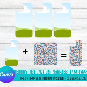 Fill your own iPhone 12 pro max Case on CANVA Commercial Use Allowed. Drag and Drop Alphaset Alphabet Letters, Editable Canva Frame Design