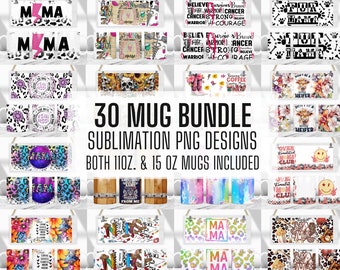 30+ Mug Png Designs, 11oz and 15oz Sublimation Template, Mug sublimation png, Coffee mug designs, coffee mug png, Nurse Teacher Mug