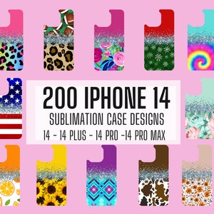 200 Glitter iPhone 14 Sublimation Design, 14, 14 Mini, 14Pro, 14Pro Max Designs, PHONE Sublimation Design, Instant Download, Commercial Png