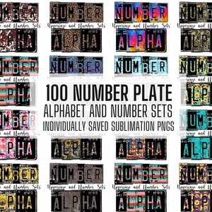 100+ MEGA BUNDLE - Number Plate Letters, Entire Doodle Alphabet, Licence Plate Alphabet , Individually Saved PNG, pack, Sublimation letters