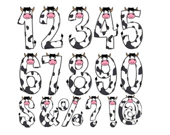 Farm Animal Doodle Letters, Horse Alphabet, Cow Alphabet PNG, Entire Doodle Alphabet Uppercase Lowercase Numbers PNG