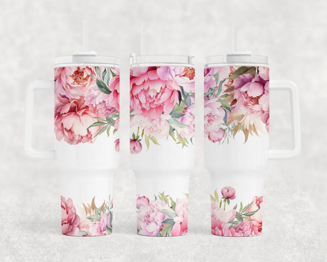 Peachy Pink, Custom 40oz Sipper Tumbler UVDTF or Sublimation main image 1