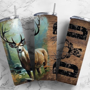Buck Hunter Hunting Deer Season 20oz Sublimation Tumbler Designs,  9.2 x 8.3” Straight Skinny Tumbler Wrap PNG, Digital Download