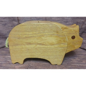 Vintage Wooden Piggy Bank