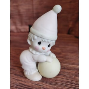 Vintage Enesco Precious Moments 1989 Clown With Ball 3.625&quot;