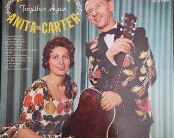 Disque vinyle LP vintage Hank Snow et Anita Carter - Together Again 1962 Country