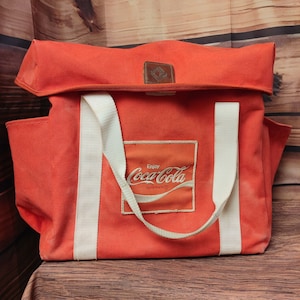 Vintage Coca-Cola Diamond Brand Red Canvas Cooler Bag