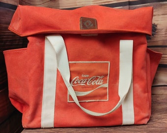 Vintage Coca-Cola Diamond Brand Red Canvas Kühltasche