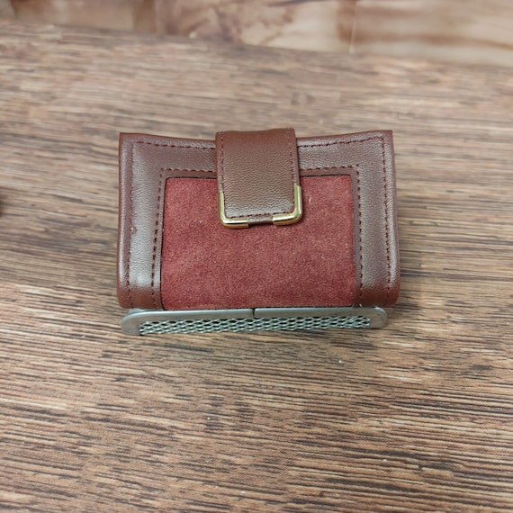 Vintage Avon Suede/leather Keycase Bi-fold Wallet Red - Etsy