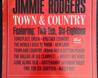 Vintage LP Vinyl Record Jimmie Rodgers - Town & Country 1964 Folk/Country Music