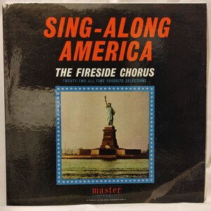 Vintage The Fireside Chorus – Sing-Along America LP Vinyl Record 12&quot; 33RPM