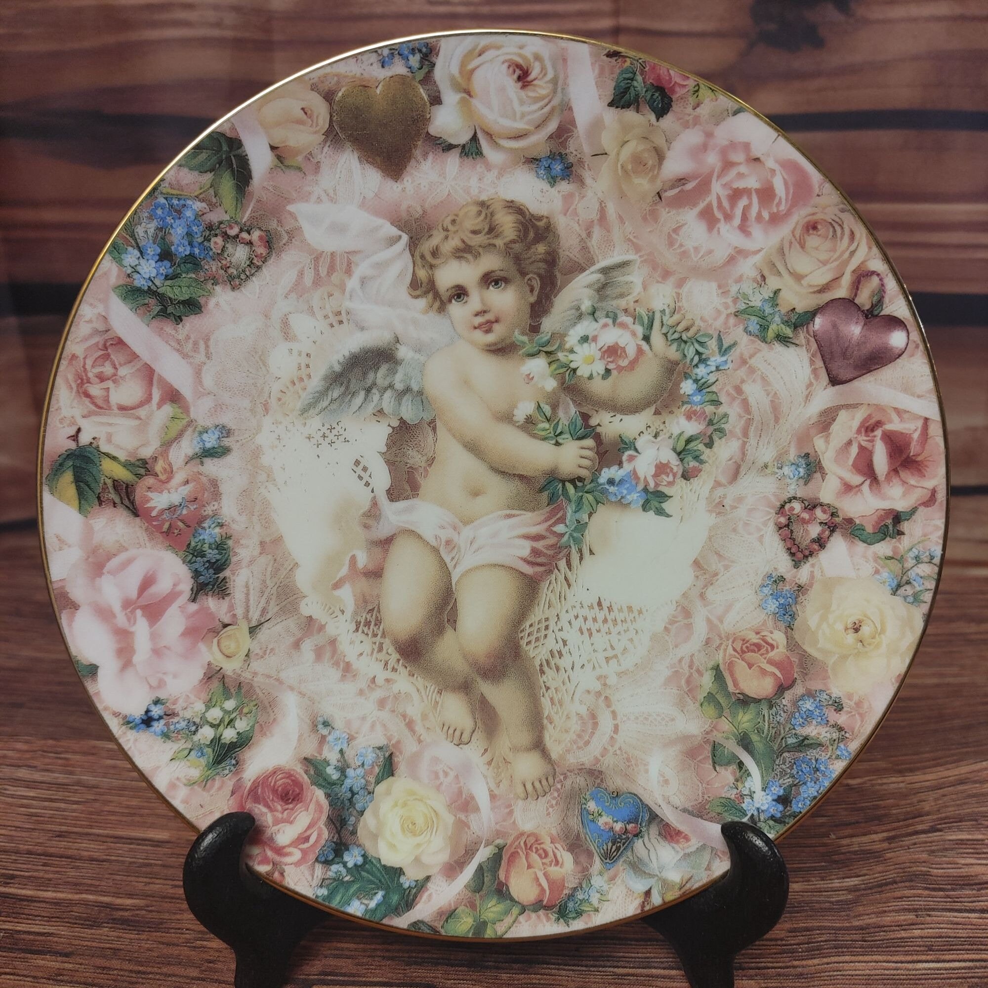 フランス　リモージュ　天使　エンジェル　プレート　音楽　アンティーク フランス リモージュ 天使 エンジェル プレート 音楽 アンティーク