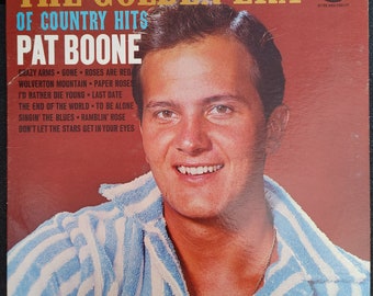 Vintage LP Vinyl Record Pat Boone - The Golden Era of Country Hits 1965