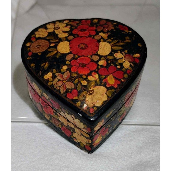 Handmade Heart Shaped Jewelry/Trinket Box - image 1