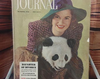 Vintage Ladies Home Journal Magazine Kennedys in Londen oktober 1938