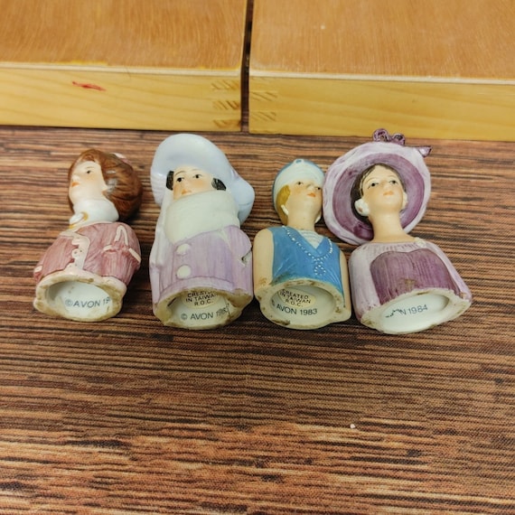 Vintage Avon Victorian Lady Head Thimbles Lot of 8 - Etsy