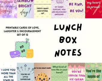 Lunchbox Notes Printable – Encouraging Cards for Kids | PDF Instant Download, Back to School