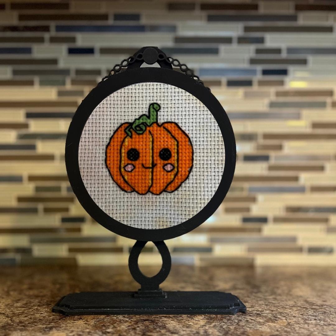 Halloween Pumpkin Cross Stitch Pattern PDF – Easy Mini Design ...