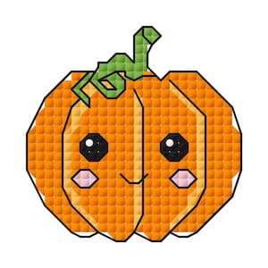 Cute Mini Pumpkin Cross Stitch Pattern *Pattern Only*