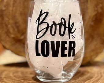 Book Lover, Book Hoarder or Crazy Book Lady made to order WINE TUMBLER…