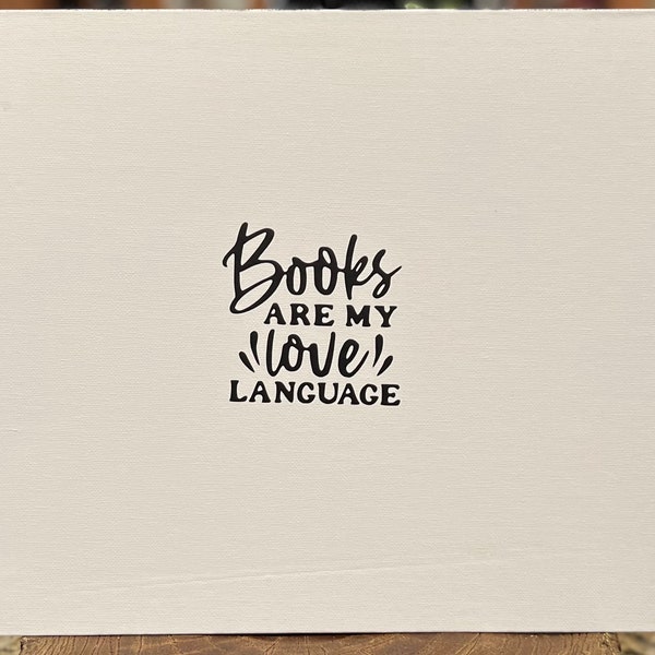 LOS LIBROS son mi LENGUAJE DEL AMOR Lienzo de firma personalizado hecho a pedido para su próximo evento…
