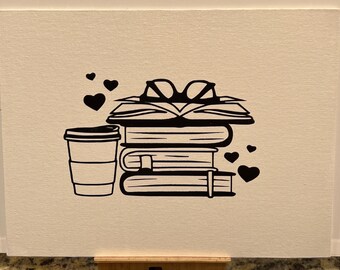 Books and coffee custom Signing Canvas made to order for your upcoming event…