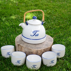 Tea set - White porcelain tea service - Vintage tea set - China porcelain tea set - Tea - Gift idea