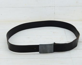 Unisex Ledergürtel - Stylischer Ledergürtel für Jeans - Echter Ledergürtel - Schwarzer Ledergürtel - Made in Leder - Schöner Unisex Gürtel