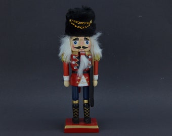 Wooden nutcracker soldier - Red Soldier Nutcracker - Vintage  Soldier Nutcracker