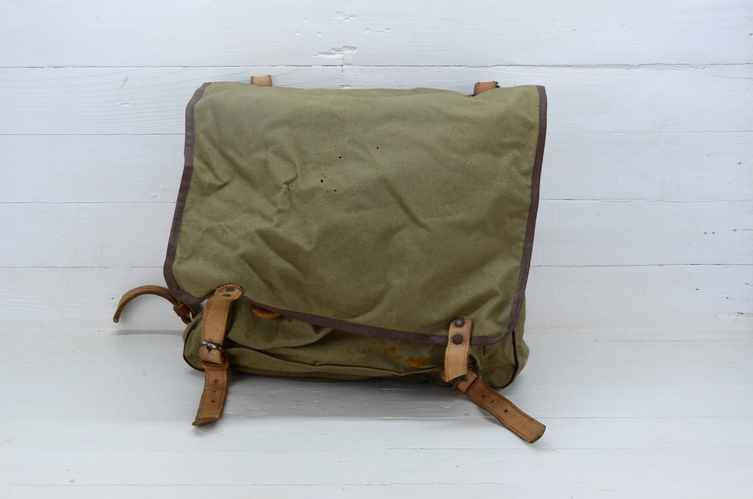 Green Military Canvas Bag - Soviet Army Canvas Bag - Old Messenger